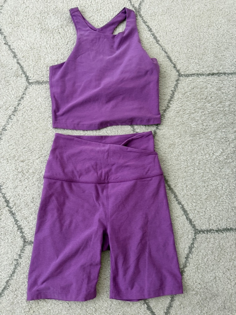 Beyond Yoga Purple Racerback Crop Tank